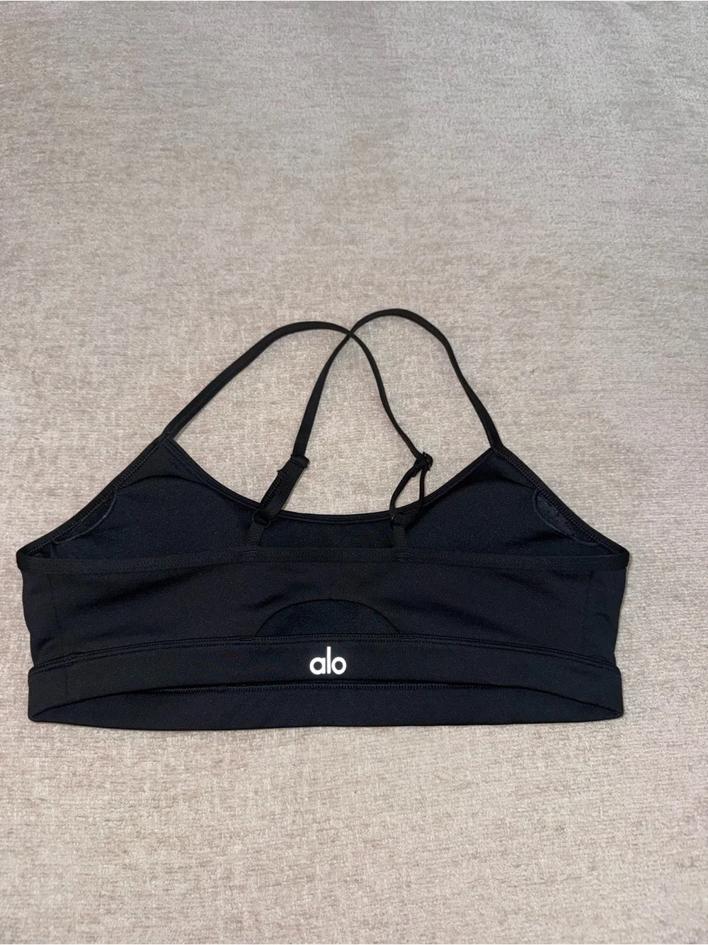 ALO Yoga Black Crossback Sports Bra